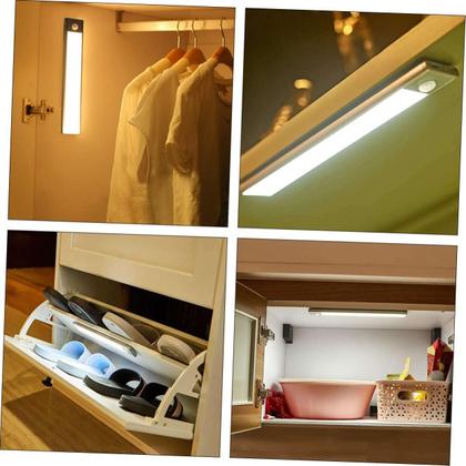 Imagem de 4X Luminária Led Com Sensor De Movimento Recarregável 60Cm