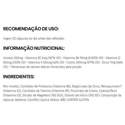 Imagem de 4x Mio-Inositol (Mio-Inositol + associações) 500Mg 60 Caps Flora Nativa