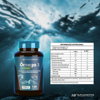 Imagem de 4x OMEGA 3 CONCENTRADO 120 CAPS HF SUPLEMENTOS