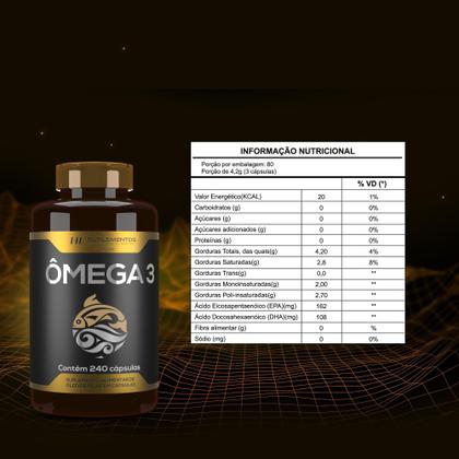 Imagem de 4X Omega 3 Oleo De Peixe Premium 240Caps Hf Suplementos