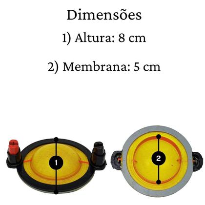 Imagem de 4x Reparo Driver Corneta D250 Trio Fenólico 8 Ohms 100W Rms D 250 Reforçado Compatível Com Selenium Jbl