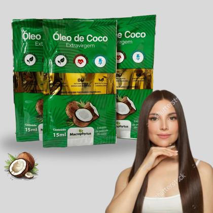 Imagem de 4x Sachê Óleo de Coco Película do coco 15ml - Macrophytus