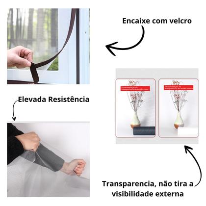 Imagem de 4x Tela Mosqueteira P/ Janela C/ tiras autocolantes 1.2 X 1.2 Proteção