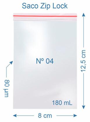 Imagem de 5.000 Saco Plástico Zip Lock Nº4