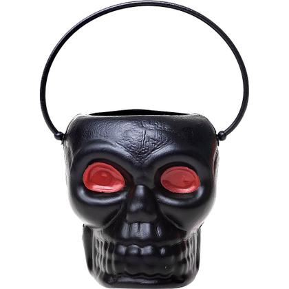 Imagem de 5 Baldes Caveira Preta para Halloween dia das Bruxas Mortos