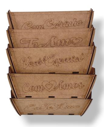 Imagem de 5 Bandejas MDF p/ Kit Presentes e Cestas L-24,5 C-17 A-7