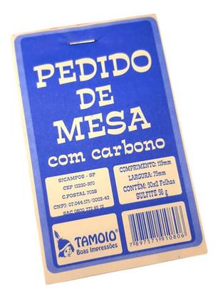 Imagem de 5 Blocos Comanda Pedido De Mesa C/ Carbono 2 Vias Sidgraph