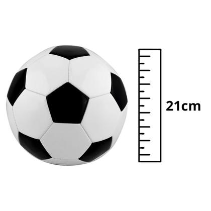 Imagem de 5 Bola De Futebol Campo Material Sintético Preta E Branca