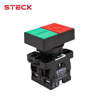 Imagem de 5 Botão Duplo Comando Faceado Steck SLPDNR Max Botton IP40