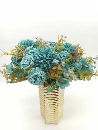 Imagem de 5 Buque De Flor Artificial Com Hortênsias Campestres E Cravo