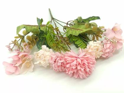 Imagem de 5 Buque De Flor Artificial Com Hortênsias Campestres E Cravo