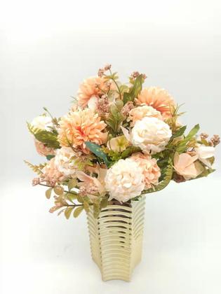 Imagem de 5 Buque De Flor Artificial Com Hortênsias Campestres E Cravo