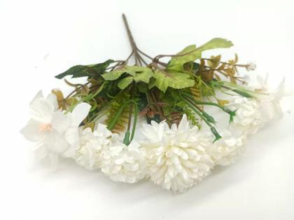 Imagem de 5 Buque De Flor Artificial Com Hortênsias Campestres E Cravo