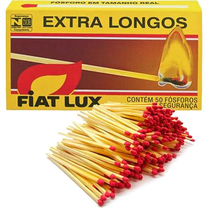 Imagem de 5 Caixas De Fosforo Extra Longo Fiat Lux Com 50 Unidades