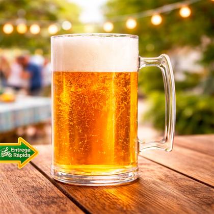 Imagem de 5 Caneca Acrílico Chopp Transparente Cristal Lisa 500ml fes