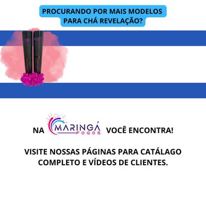 Imagem de 5 Canhões De Pó Colorido Com Serpentina + 2 Latas De Fumaça - Chá Revelação