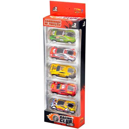 Imagem de 5 Carrinhos Racing Club Metal Com Fricção - Zoop Toys