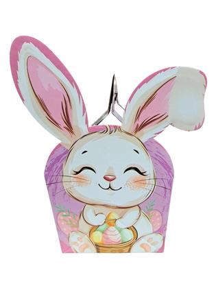 Imagem de 5 Cestinhas Papel Cartão Coelho de Páscoa 20x12x24cm