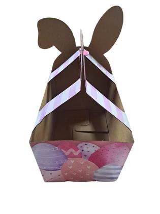 Imagem de 5 Cestinhas Papel Cartão Coelho de Páscoa 20x12x24cm