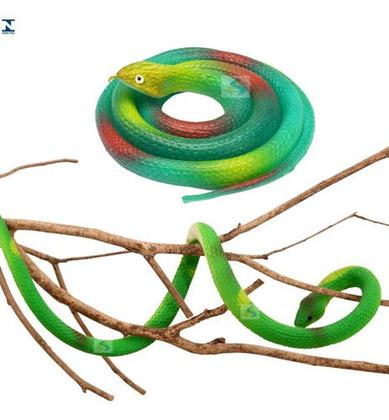 Imagem de 5 Cobra De Borracha Serpente Macia Pegadinha  68 Cm