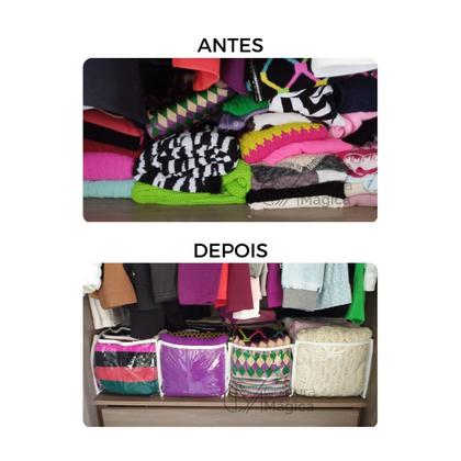 Imagem de 5 Colmeia Organizadora de Roupas ideal para Calça Jeans, Toalhas, Blusas, Lençol, Jaquetas. GG 40x25x20