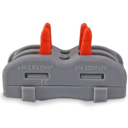 Imagem de 5 Conector Rápido Emenda Fios Cabos Inline Mola 2 Vias 32a