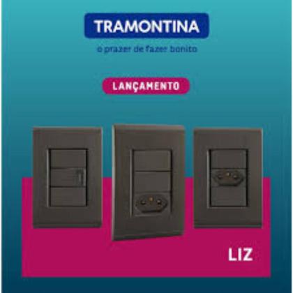Imagem de 5 Conj Montado 1 Interruptor Simples 1 Tomada Liz Tramontina