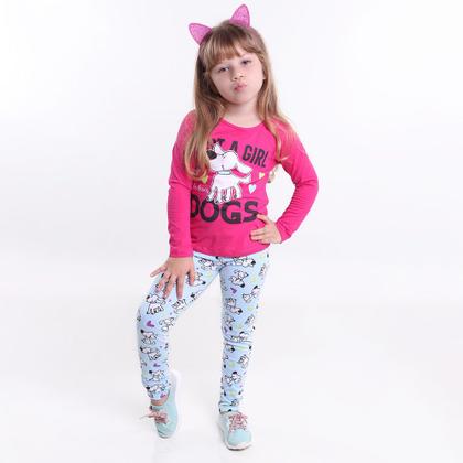 Imagem de 5 Conjuntos Roupa de Menina Infantil Feminino de Criança Peças Estampadas em Cotton