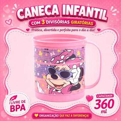 Imagem de 5 Copos Giratórios Minnie Xícara 360ml Festa Sacola Surpresa