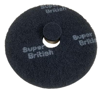 Imagem de 5 Disco Removedor Preto British 350mm P/lavadora Enceradeira