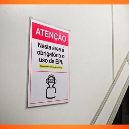 Imagem de 5 Display A5 Expositor Folhas Quadro Aviso Parede Pet Horiz