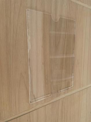 Imagem de 5 Display Parede Quadro Avisos Porta Folhas A3 Acrílico Vert