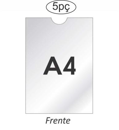 Imagem de 5 Display Parede Quadro Avisos Porta Folhas A4 Acrílico Vert