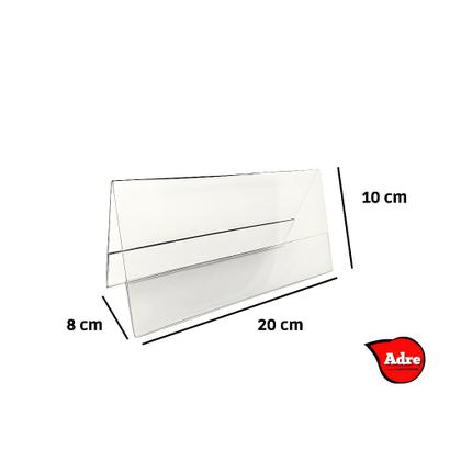 Imagem de 5 Display Prisma Acrílico de Mesa 20x10