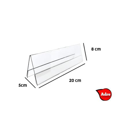 Imagem de 5 Display Prisma Acrílico de Mesa 20x8