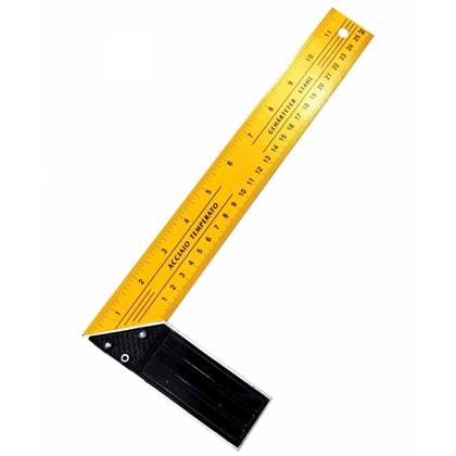 Imagem de 5 Esquadro Metálico 30cm 12pol Para Marcenaria E Serralheria