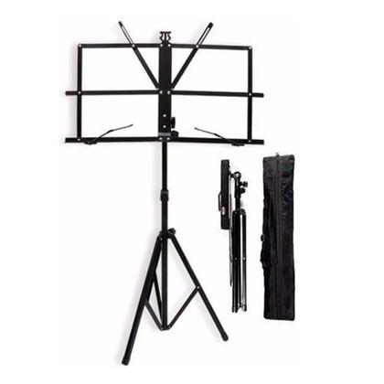 Imagem de 5 Estante partitura dobravel preta pedestal de ferro com bag