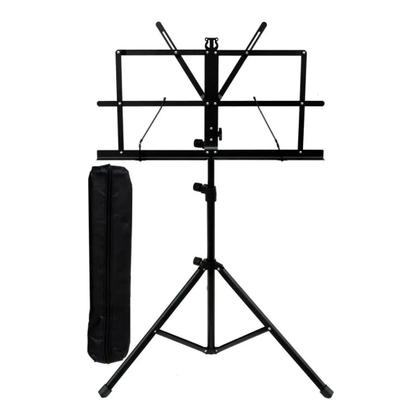Imagem de 5 Estante partitura dobravel preta pedestal de ferro com bag