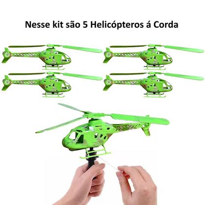 Imagem de 5 Helicópteros Voador Exército a Corda Lembrancinha de Festa