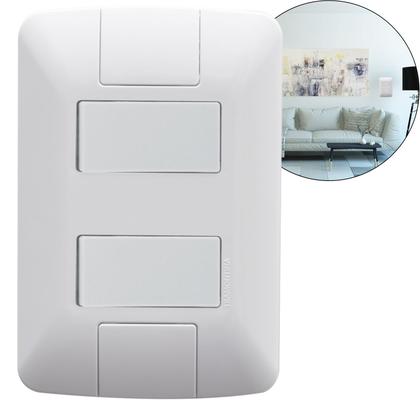 Imagem de 5 Interruptor (apagador) Duplo Simples Tramontina aria branco 6a 250v