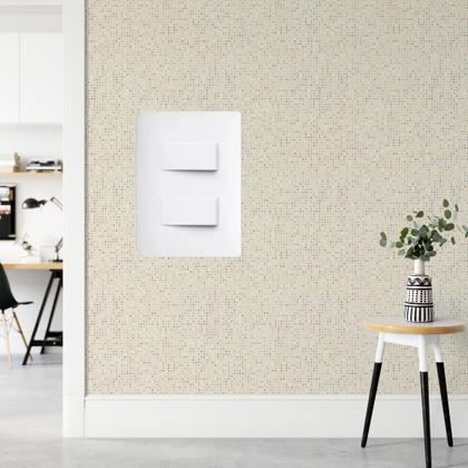 Imagem de 5 Interruptor Duplo Simples Habitat Branco Fame 2094