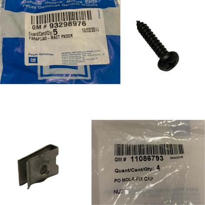 Imagem de 5 Kit Fixação Peças De Carros Linha Gm Porca/parafuso 11mm