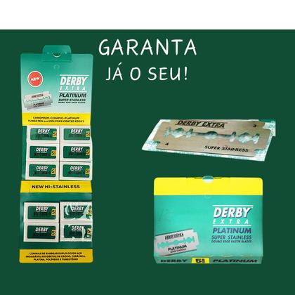 Imagem de 5 Lâmina De Barbear Derby Extra C50 Lâminas Original Barato