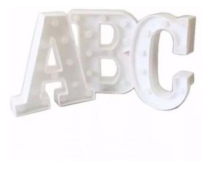 Imagem de 5 Letras Letra Luminária Led 3d Luminosa Decorativa Festa