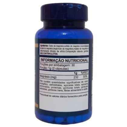 Imagem de 5 Magnesio 180 cápsulas 500mg kit 3 frascos de 60 cápsulas Muwiz