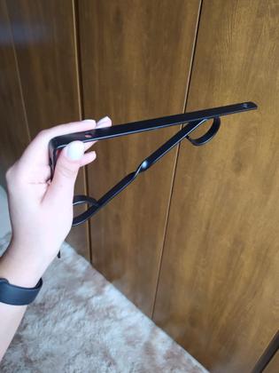 5 Mão francesa para prateleira de parede suspensa ferro colonial com desenho artesanal 23,5 cm - NA - Decoração Rústica Imagem de 5 Mão francesa para prateleira de parede suspensa ferro colonial com desenho artesanal 23,5 cm