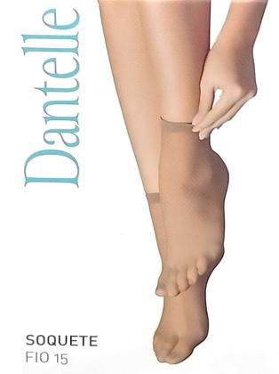 Imagem de 5 Meia Fina Transparente Soquete Fio 15 Dantelle Demillus 209870