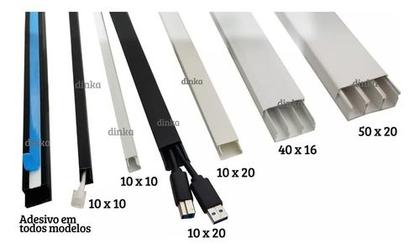 Imagem de 5 Metros Canaleta De Chão Branca E Piso Protege Fio Esconde