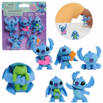 Imagem de 5 Mini Figuras Stitch Cartela 5cm Disney Stitch Sunny 3989