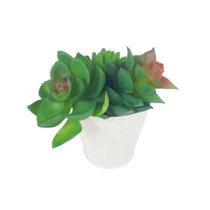 Imagem de 5 Mini vaso cachepot metal decorativo e vasinho festas creme